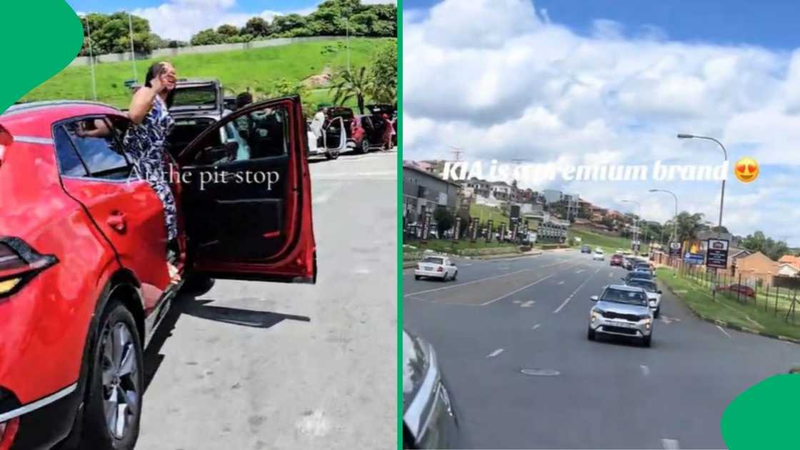 Kia drivers get together for a drive. Kia drivers get together for a drive.