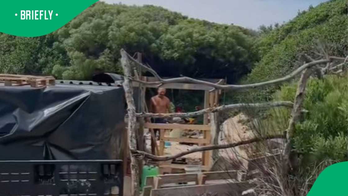 Man lives with son in alternative house for free