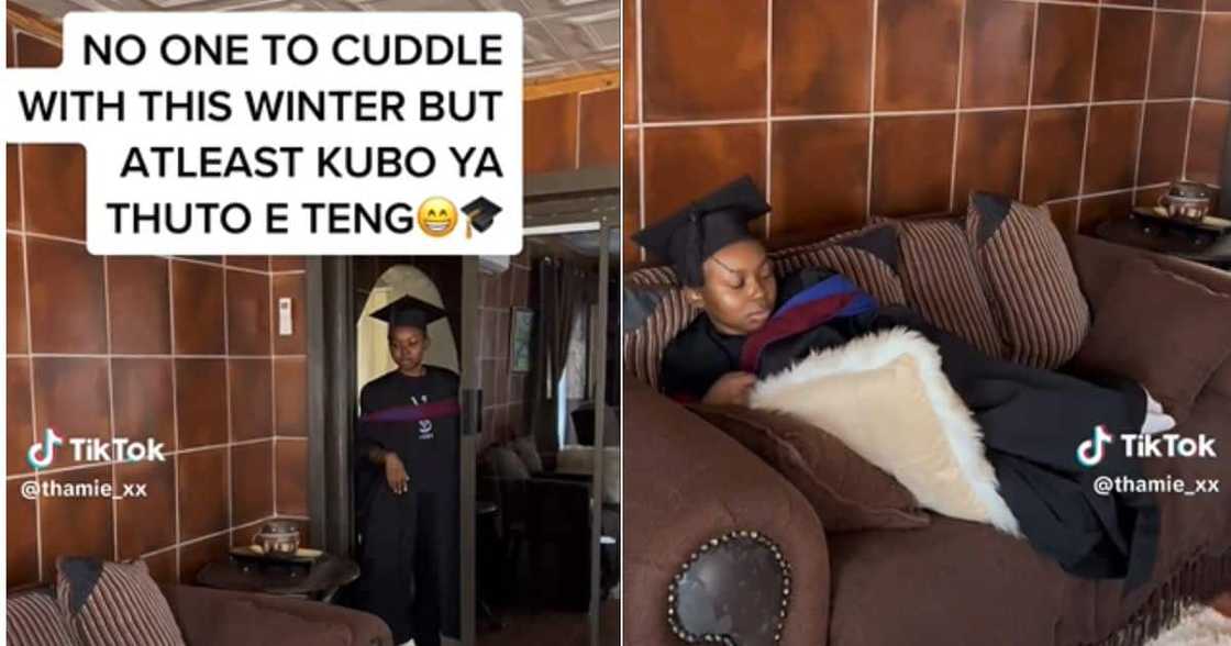 A newly graduated South African lady makes funny video A newly graduated South African lady makes funny video