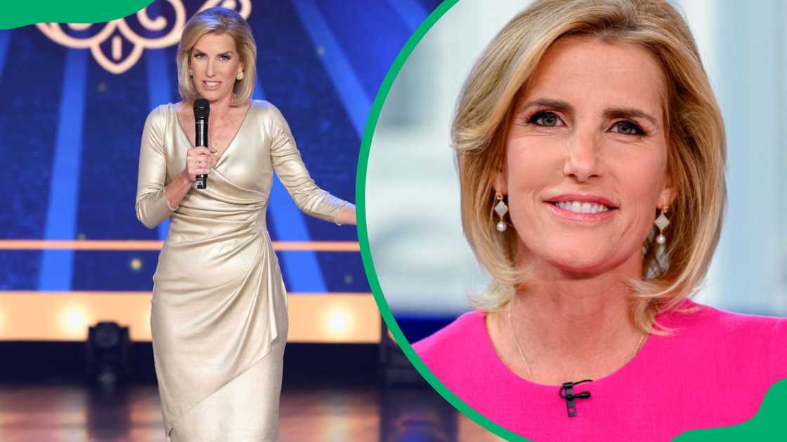 Laura Ingraham in a silver dress and in a pink dress Laura Ingraham in a silver dress and in a pink dress
