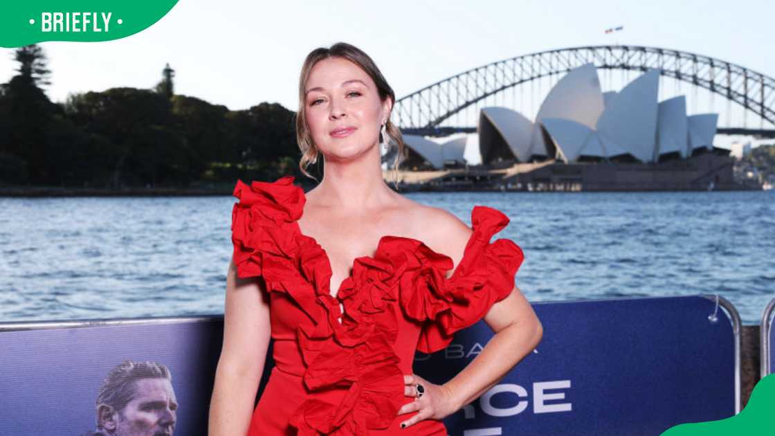 Robin McLeavy at the Sydney premiere of "Force of Nature: The Dry 2" on 23 January 2024 in Sydney, Australia. Robin McLeavy at the Sydney premiere of "Force of Nature: The Dry 2" on 23 January 2024 in Sydney, Australia.