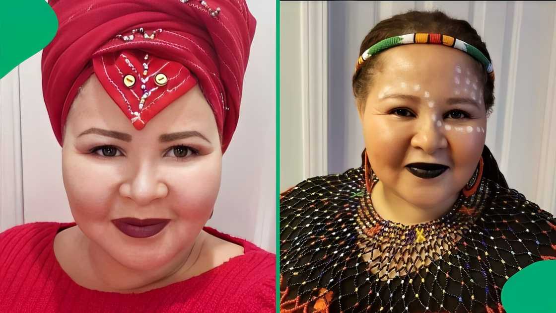 A woman showed off her journey to building her mansion. A woman showed off her journey to building her mansion.