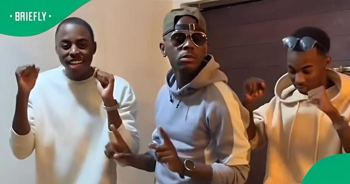 A TikTok video shows a South African dad dancing with his sons. A TikTok video shows a South African dad dancing with his sons.