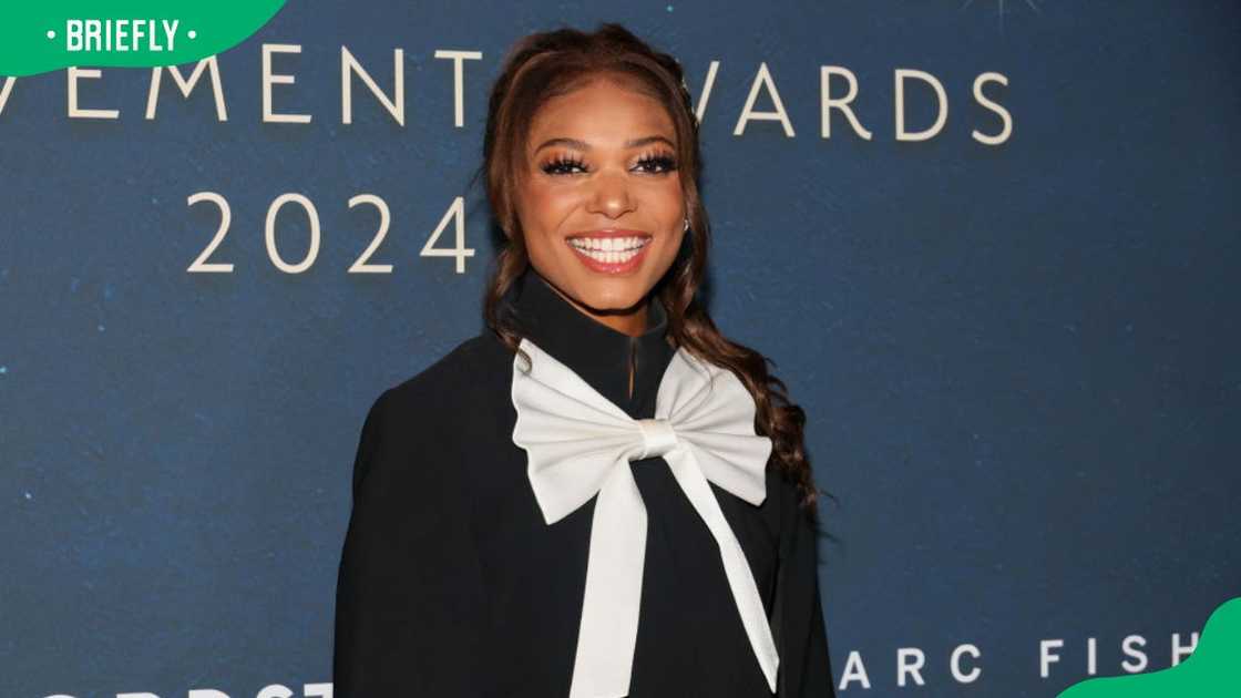 Gabby Thomas at the 38th Annual Footwear News Achievement Awards in 2024 Gabby Thomas at the 38th Annual Footwear News Achievement Awards in 2024