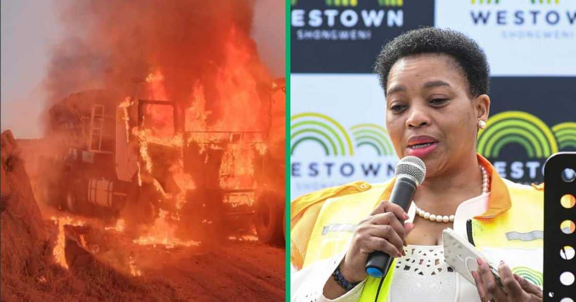 KZN Premier Nomusa Dube-Ncube revealed that there are 107 open cases related to arson attacks on trucks KZN Premier Nomusa Dube-Ncube revealed that there are 107 open cases related to arson attacks on trucks