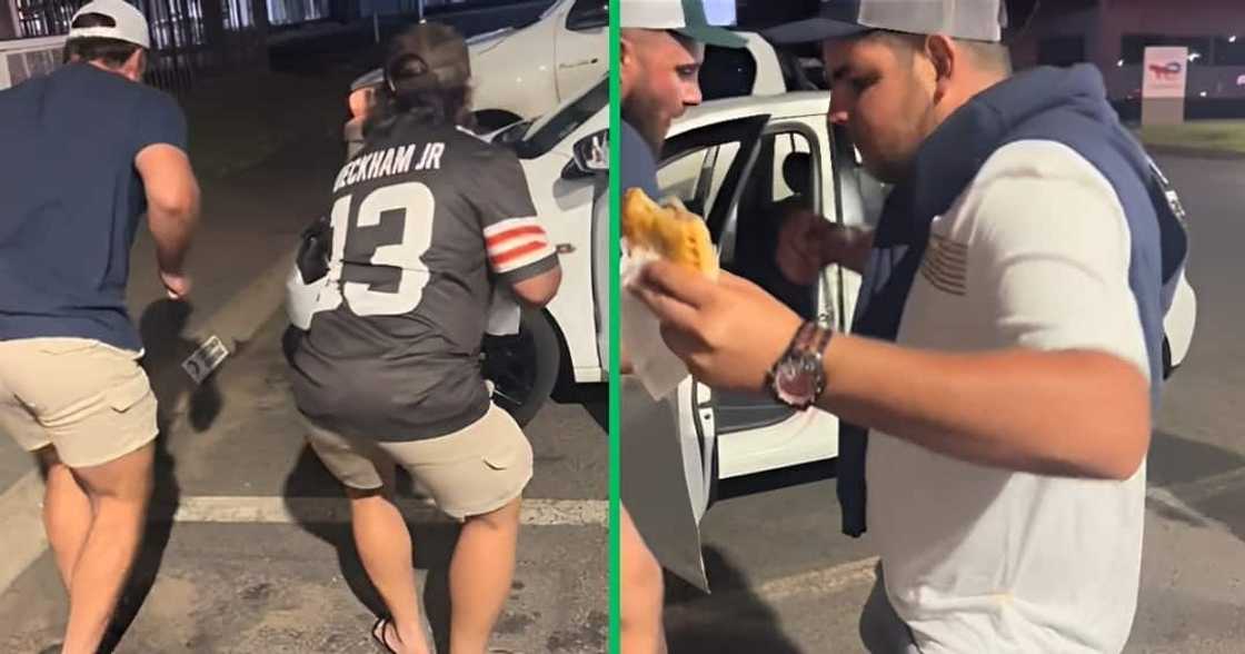 Men hilariously hop on the Tshwala bam challenge Men hilariously hop on the Tshwala bam challenge