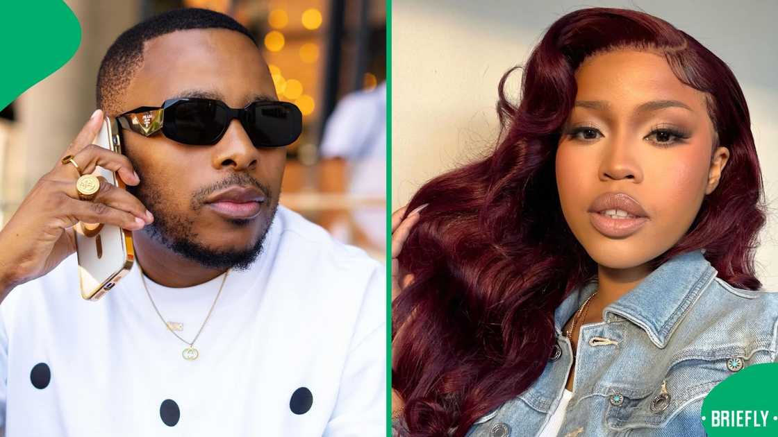 L-Tido and Anele Zondo kiss during interview L-Tido and Anele Zondo kiss during interview