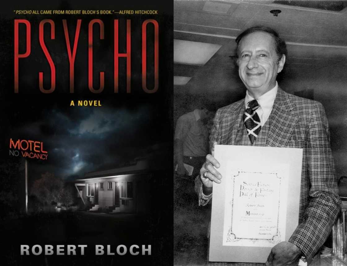 Psycho cover and Robert Bloch Psycho cover and Robert Bloch