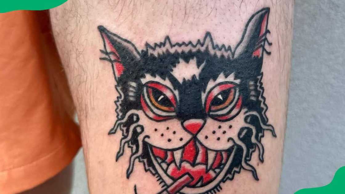 Smoking cat tattoo Smoking cat tattoo