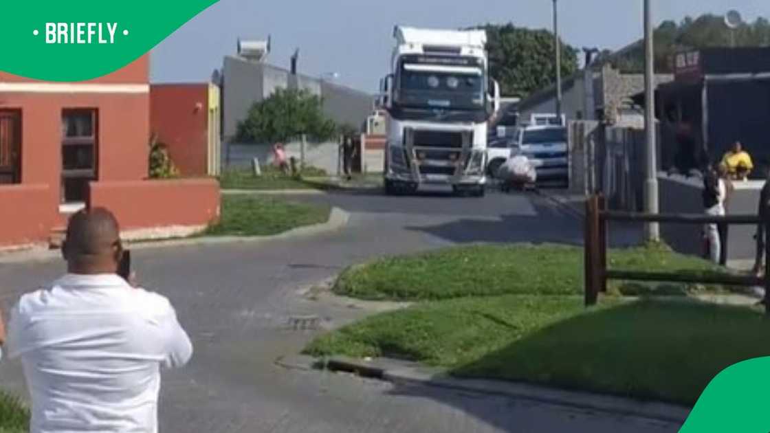 Matriculant uses huge truck for matric dance