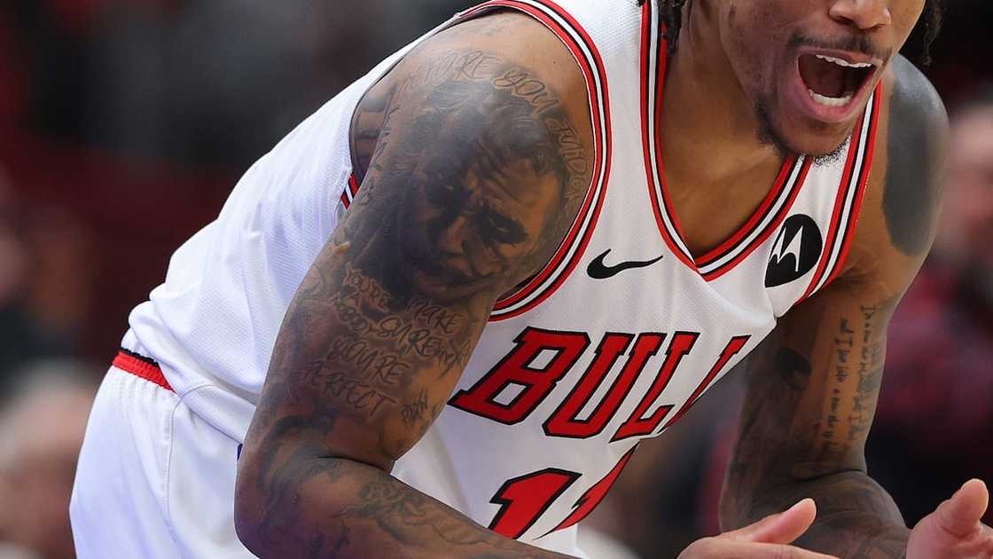 DeMar DeRozan's joker tattoo DeMar DeRozan's joker tattoo