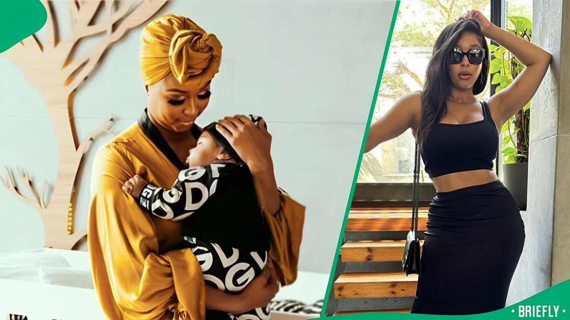 Minnie Dlamini celebrates son