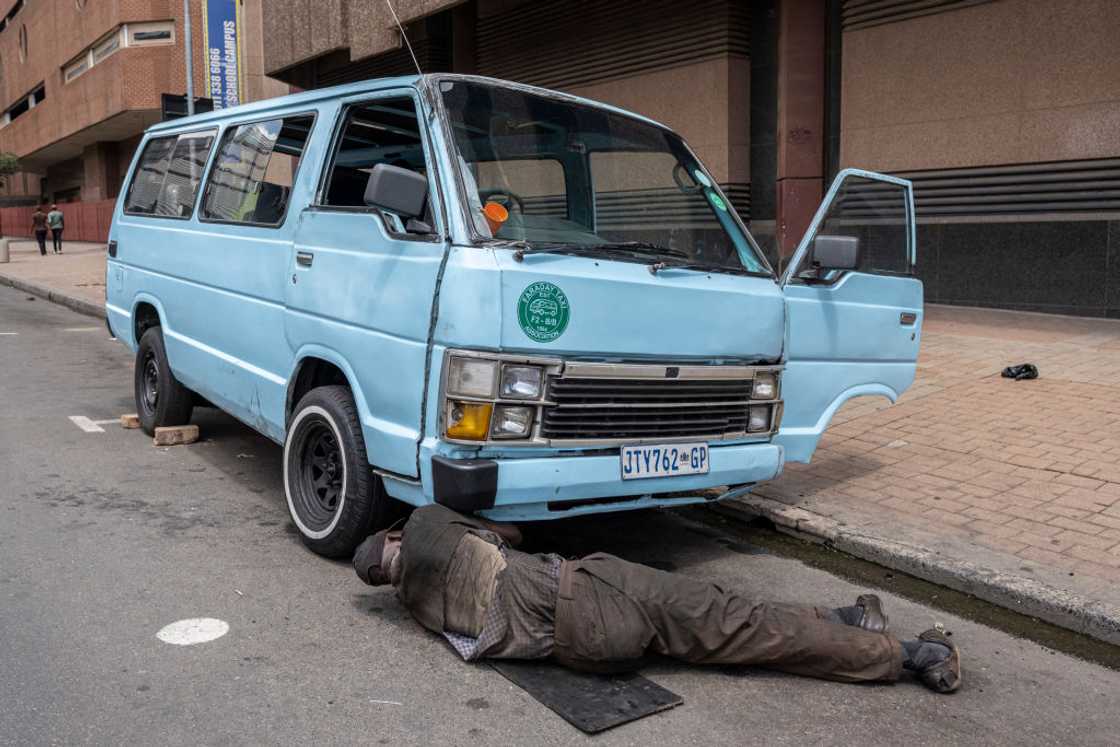 Taxi patrollers stopped a taxi in Tshwane Taxi patrollers stopped a taxi in Tshwane