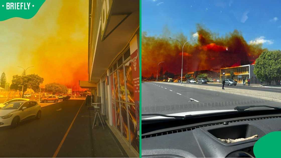 Orange smoke took over Montague Gardens.