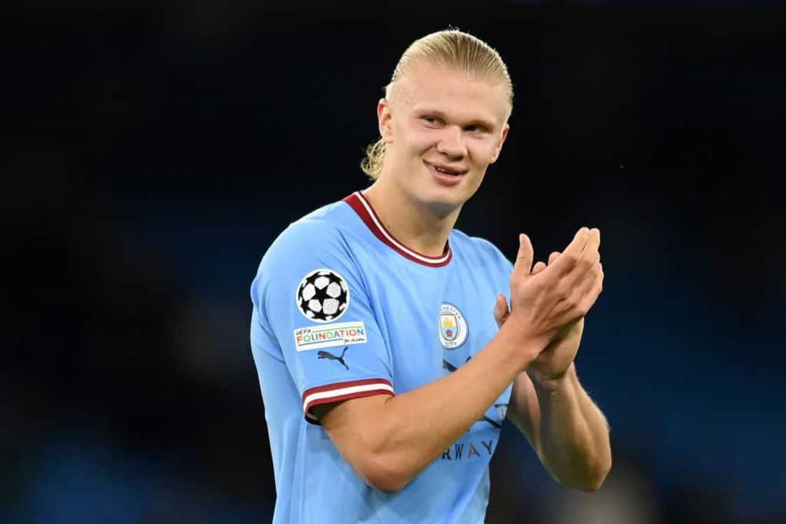 Erling Haaland at Etihad Stadium on 14 September 2022 in Manchester, England Erling Haaland at Etihad Stadium on 14 September 2022 in Manchester, England