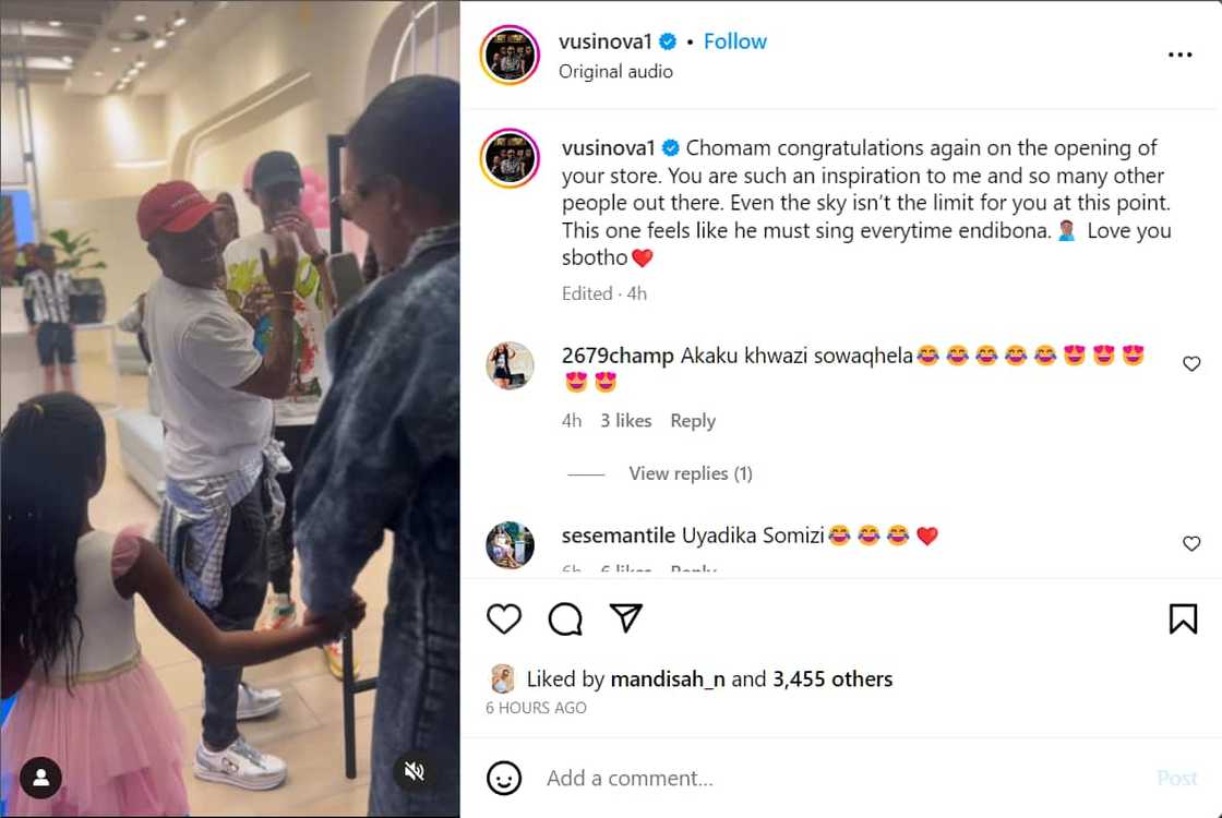 Vusi Nova congratulates Somizi