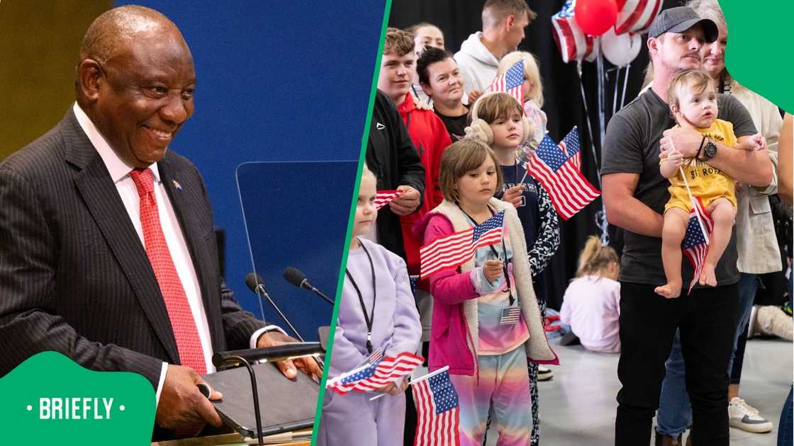 President Cyril Ramaphosa responded when asked about the Afrikaners who relocated to the United States