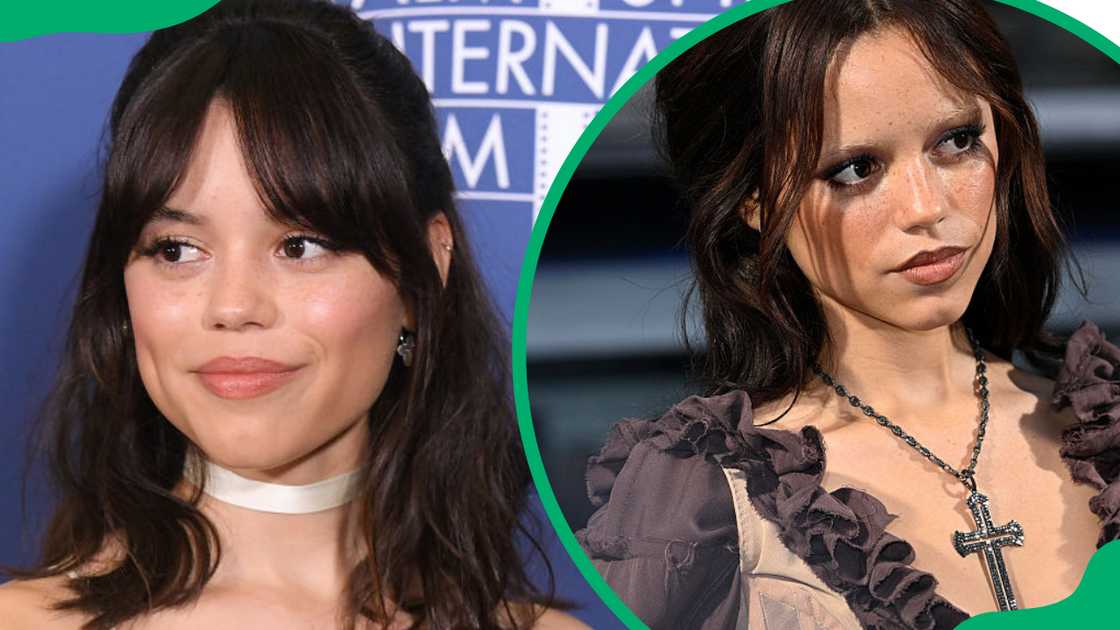 Jenna Ortega during the 2024 Palm Springs International Film Festival (L). The actress at Wednesday's Beach Club opening in 2025 (R) Jenna Ortega during the 2024 Palm Springs International Film Festival (L). The actress at Wednesday's Beach Club opening in 2025 (R)