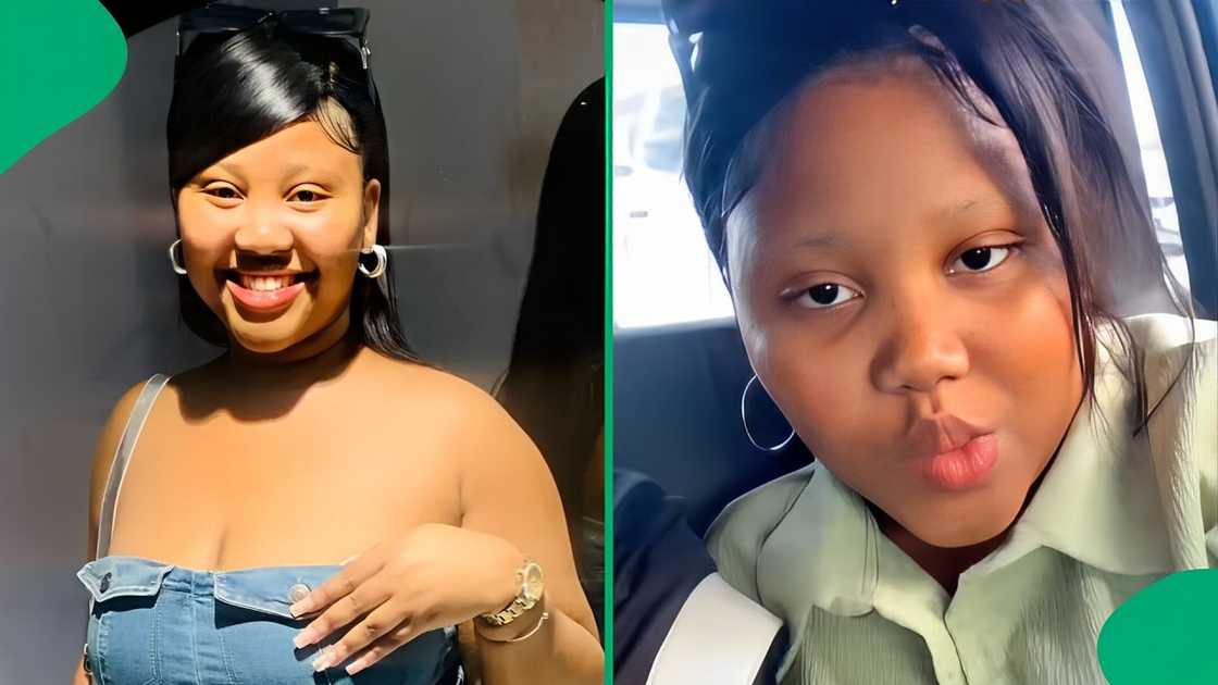 A lady showed off how her face swelled up due to wig glue. A lady showed off how her face swelled up due to wig glue.