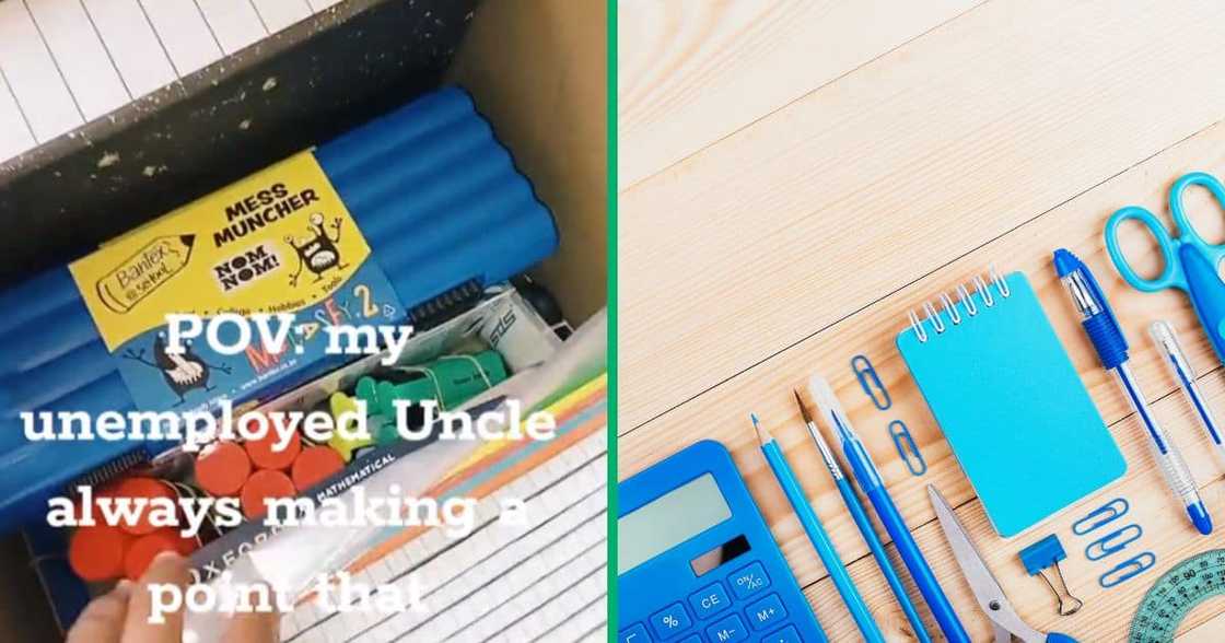 An unemployed uncle expressed how education is important and bought stationery for kids. An unemployed uncle expressed how education is important and bought stationery for kids.
