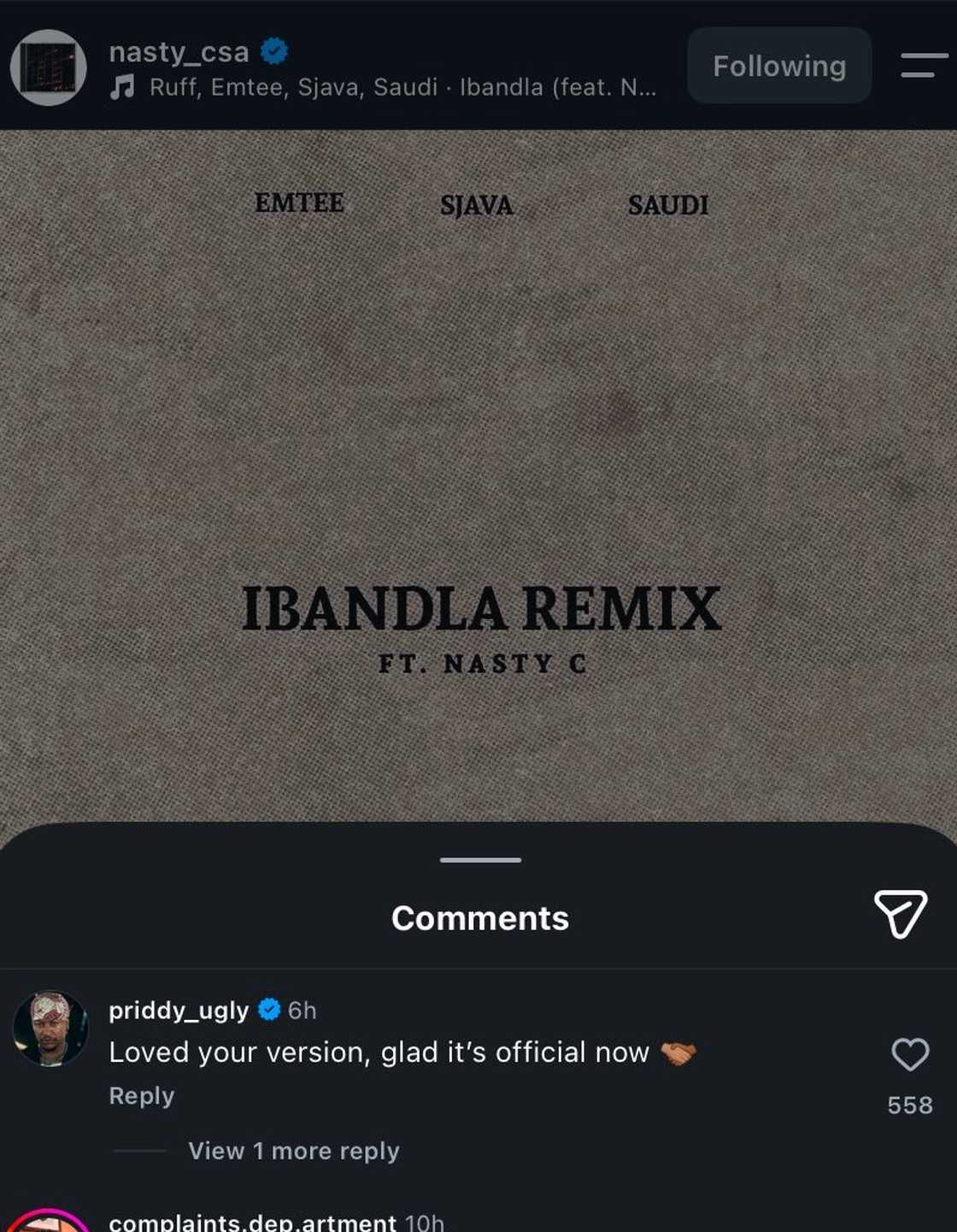 Priddy Ugly hyped Nasty C.