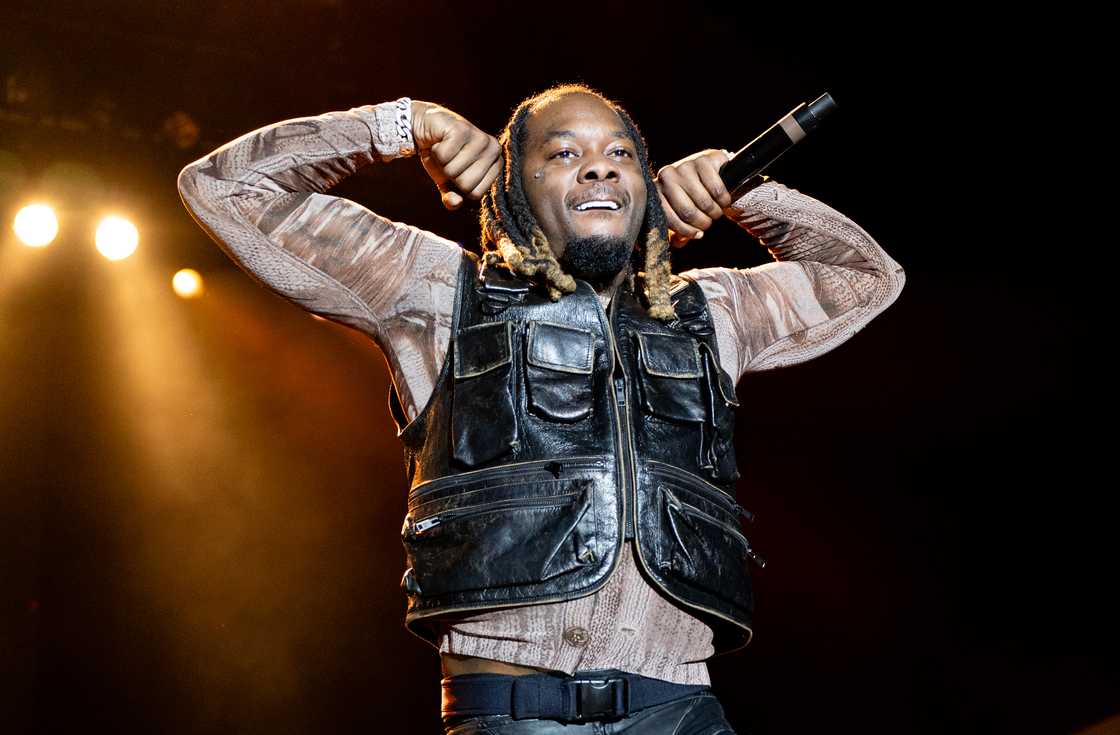 Offset performs onstage during day 5 at Summerfest at Henry Maier Festival Park in Milwaukee, Wisconsin Offset performs onstage during day 5 at Summerfest at Henry Maier Festival Park in Milwaukee, Wisconsin