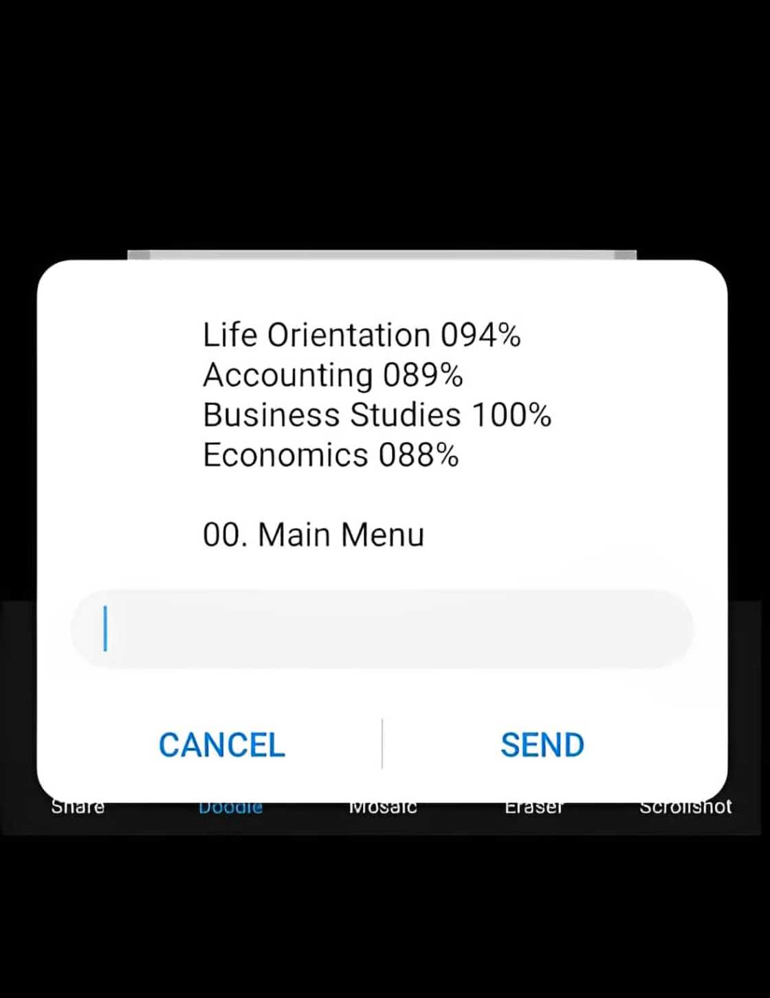 A man beamed with pride after achieving 100% in business studies. A man beamed with pride after achieving 100% in business studies.