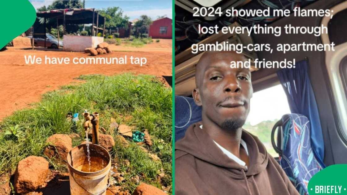 The visual on the right captured him in a bus sharing what he lost due to gambling The visual on the right captured him in a bus sharing what he lost due to gambling