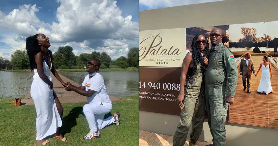 Seputla Sebogodi's young fiancé leaves tongues wagging on social media Seputla Sebogodi's young fiancé leaves tongues wagging on social media