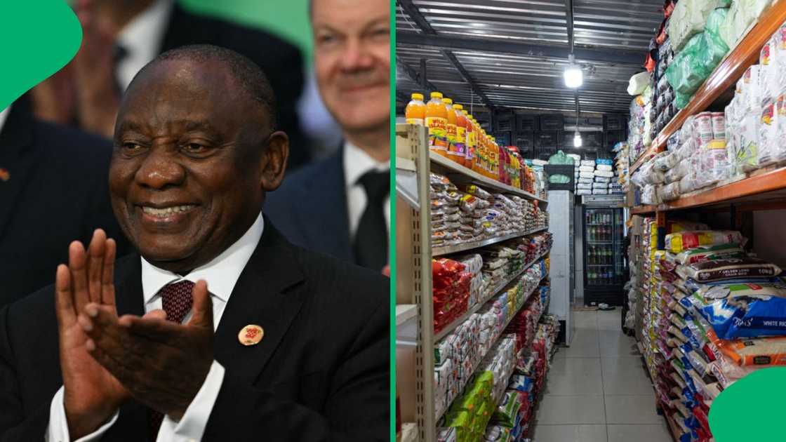 President Cyril Ramaphosa said over 1000 spaza shops have been shut down President Cyril Ramaphosa said over 1000 spaza shops have been shut down