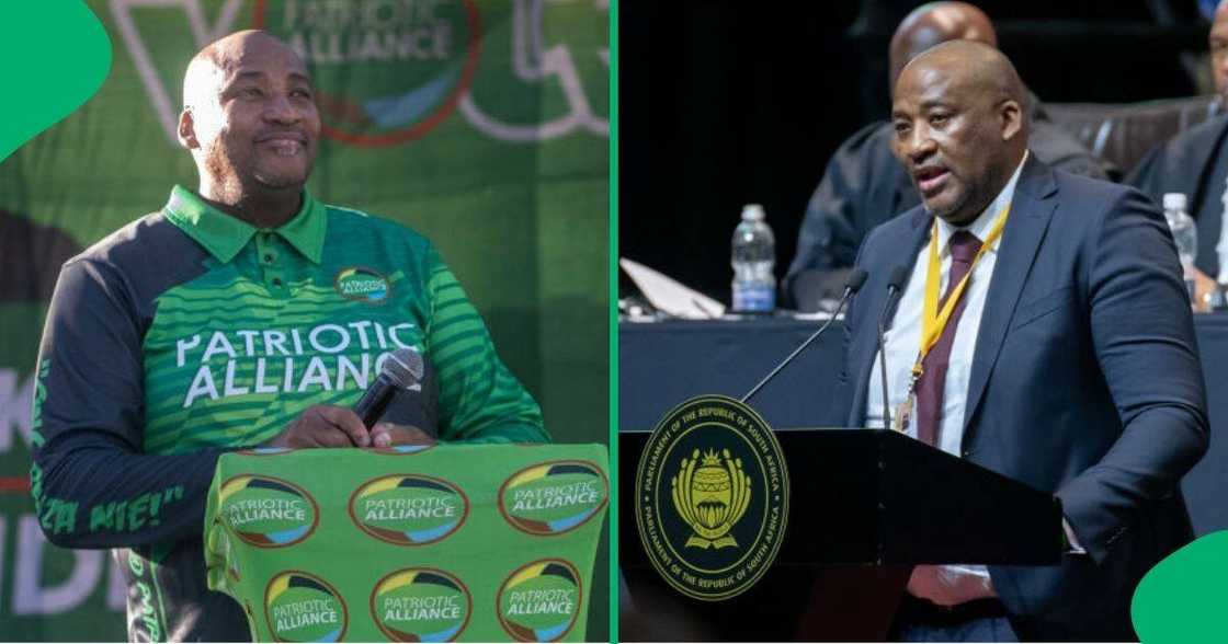 Patriotic Alliance's Gayton McKenzie was elated by his new Minister of Sport, Arts and Culture position. Patriotic Alliance's Gayton McKenzie was elated by his new Minister of Sport, Arts and Culture position.