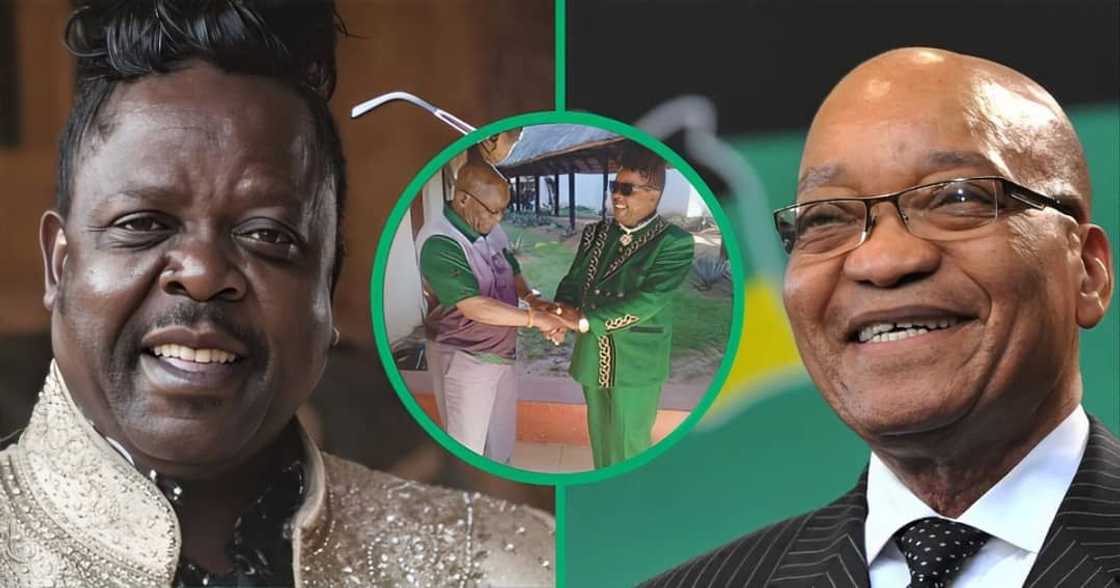 Papa Penny and Jacob Zuma sang Umshini Wami at Orlando Stadium. Papa Penny and Jacob Zuma sang Umshini Wami at Orlando Stadium.