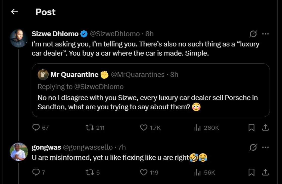 Sizwe Dhlomo slammed for allegedly poverty-shaming fan Sizwe Dhlomo slammed for allegedly poverty-shaming fan