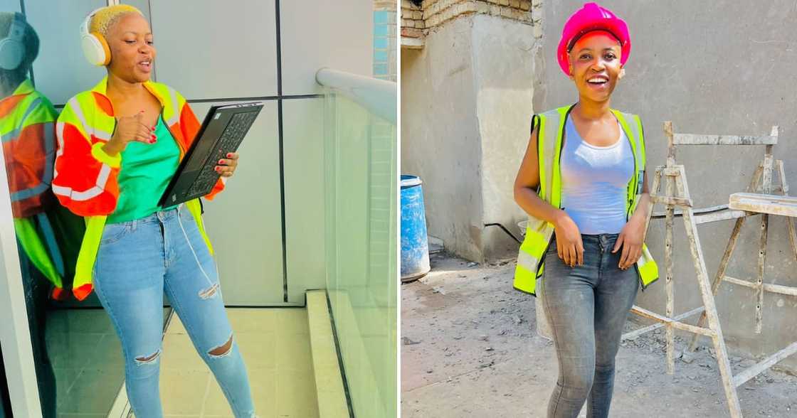 Female construction worker in Limpopo Female construction worker in Limpopo