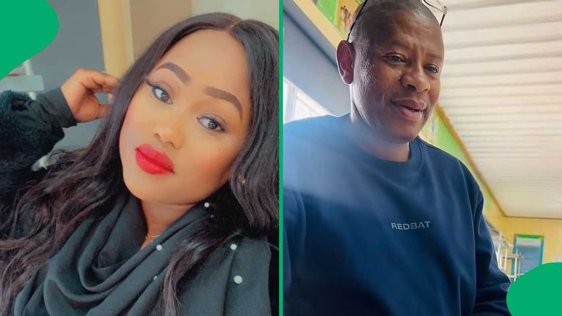 A TikTok video shows a woman unveiling her sweet bond with her work father.