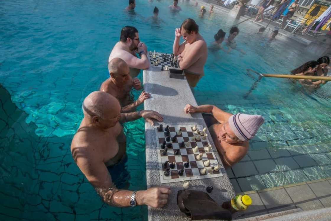 Your move: playing chess in Budapest's Szechenyi Spa Your move: playing chess in Budapest's Szechenyi Spa
