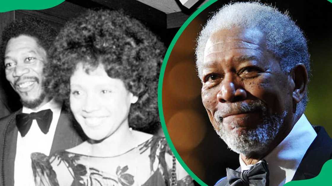 Jeanette Adair Bradshaw and Morgan Freeman Jeanette Adair Bradshaw and Morgan Freeman