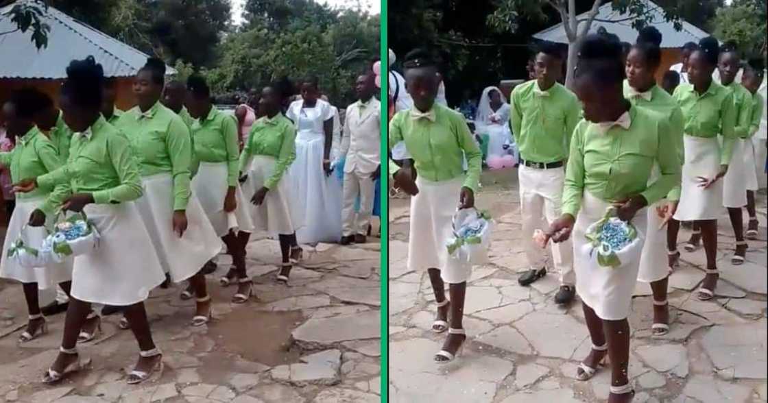 A TikTok video of a wedding appeared to have more than one bride. A TikTok video of a wedding appeared to have more than one bride.