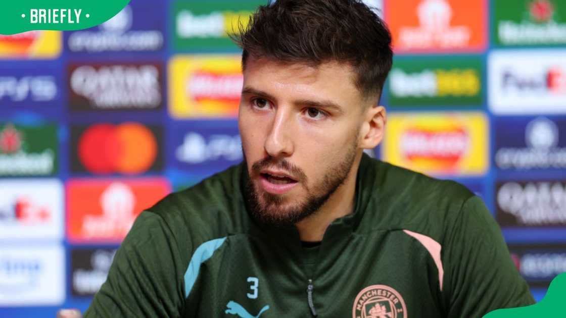 Ruben Dias at Manchester City Football Academy in 2025 Ruben Dias at Manchester City Football Academy in 2025