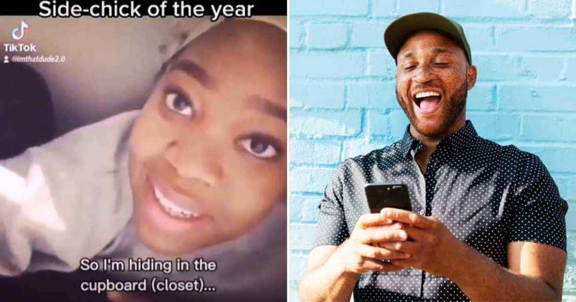 Side Chick, Hiding in Cupboard Side Chick, Hiding in Cupboard