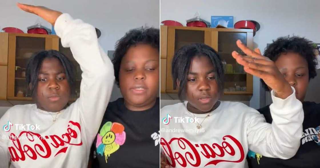 Girl karate chops burger in half Girl karate chops burger in half