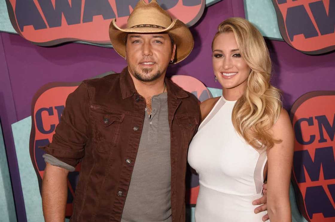 Jason Aldean and Brittany Kerr at the Bridgestone Arena Jason Aldean and Brittany Kerr at the Bridgestone Arena