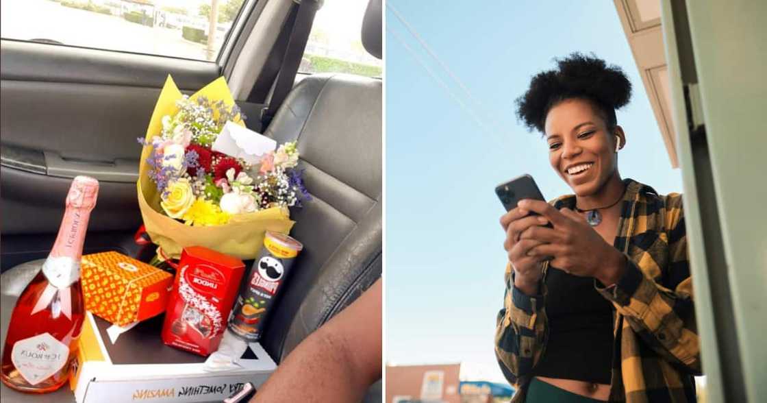A romantic gent showed off lovely gifts for his bae. A romantic gent showed off lovely gifts for his bae.