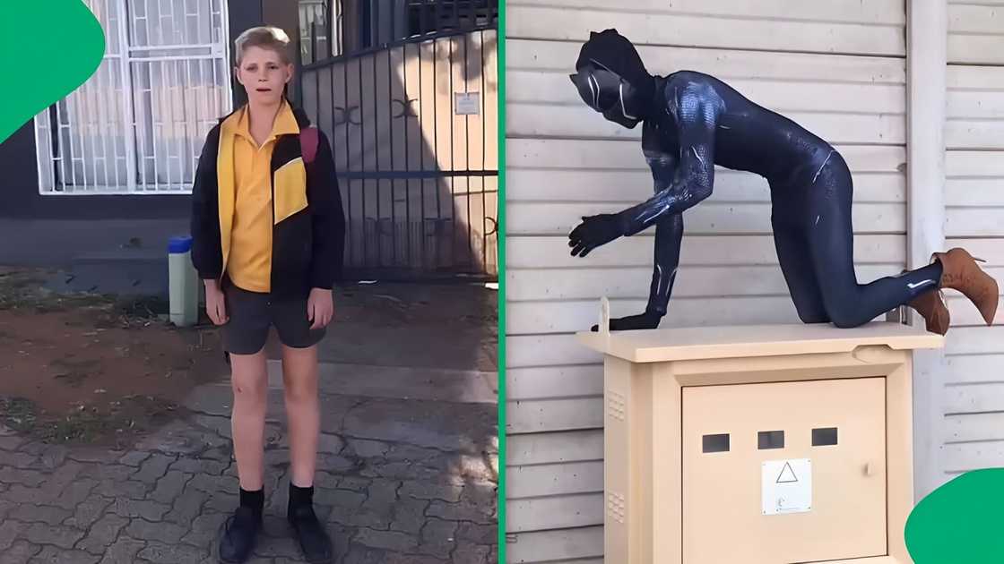 A boy left SA in laughter with his hilarious reaction to Black Panther in heels.