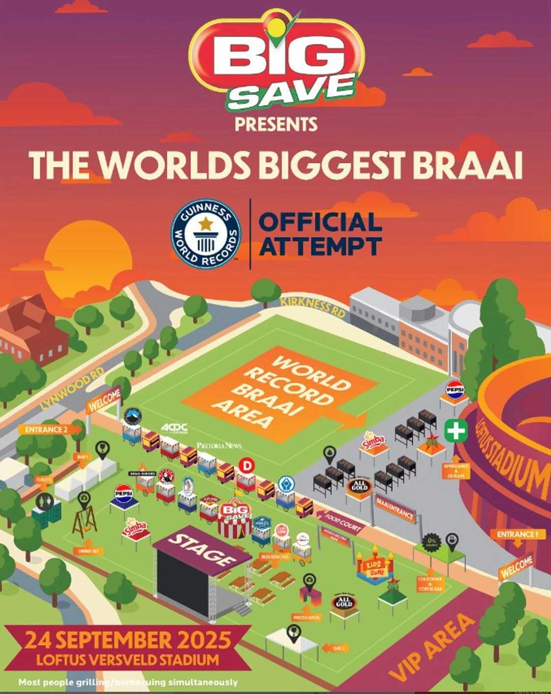 A poster for the world's biggest braai attempt.