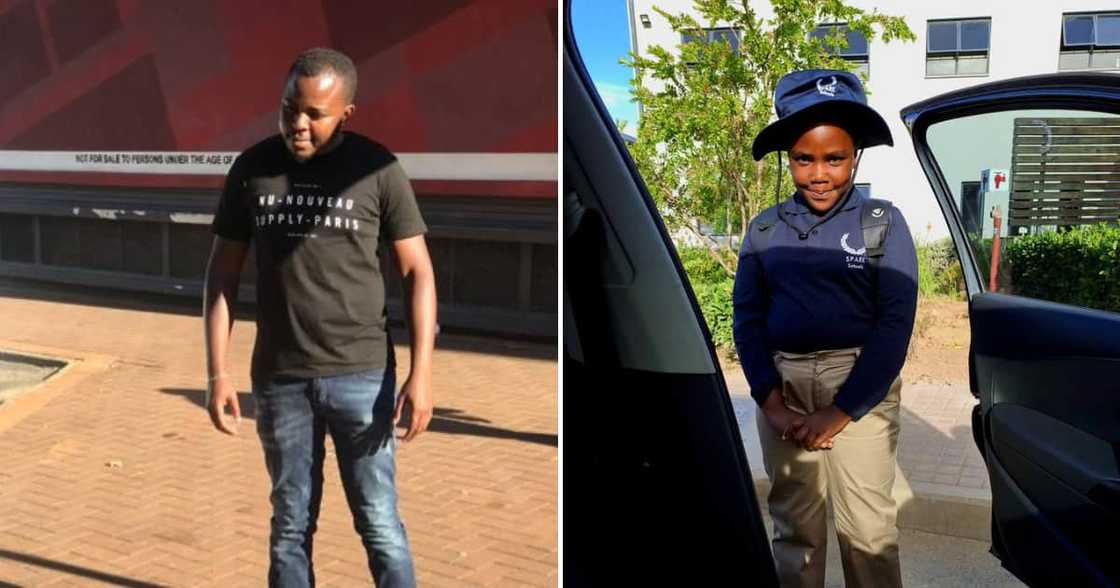 Twitter user @SfisoWish and his baby girl Twitter user @SfisoWish and his baby girl