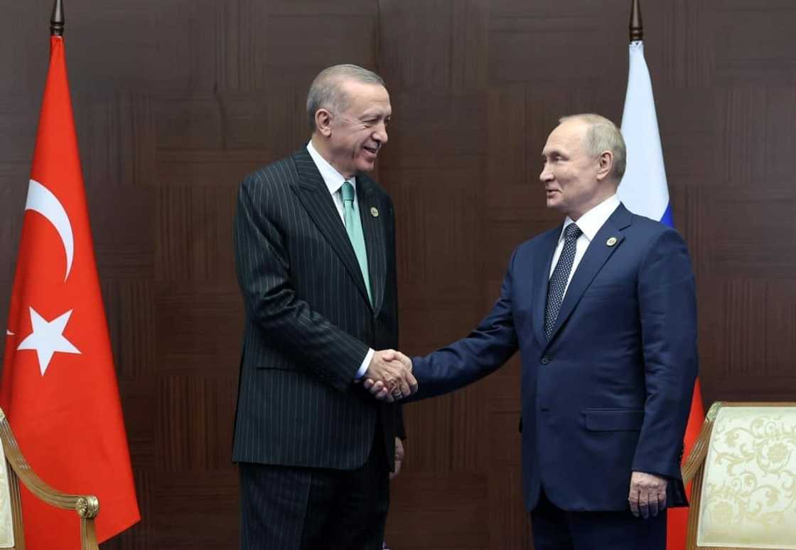 Turkish President Recep Tayyip Erdogan last met Russia's Vladimir Putin in October Turkish President Recep Tayyip Erdogan last met Russia's Vladimir Putin in October