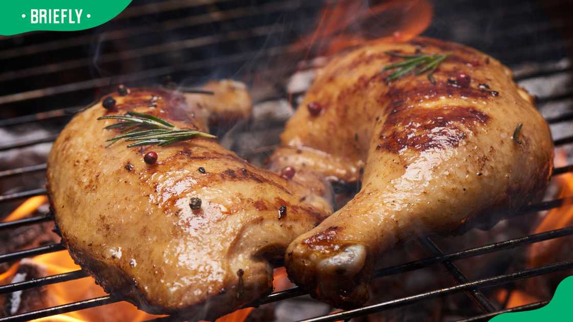 Braai-roasted chicken