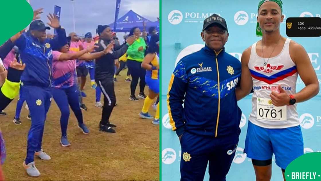 KZN Police Commissioner Nhlanhla Mkhwanazi went viral for his energetic participation and strength during the PC Fun Run held in Durban KZN Police Commissioner Nhlanhla Mkhwanazi went viral for his energetic participation and strength during the PC Fun Run held in Durban