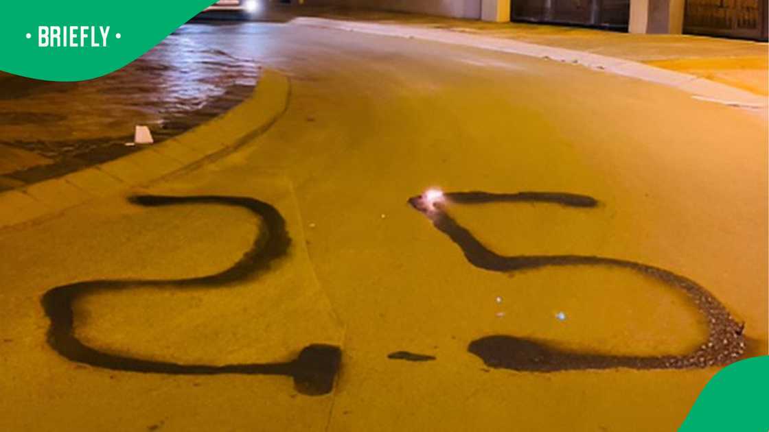 Man sets road on fire in birthday celebration